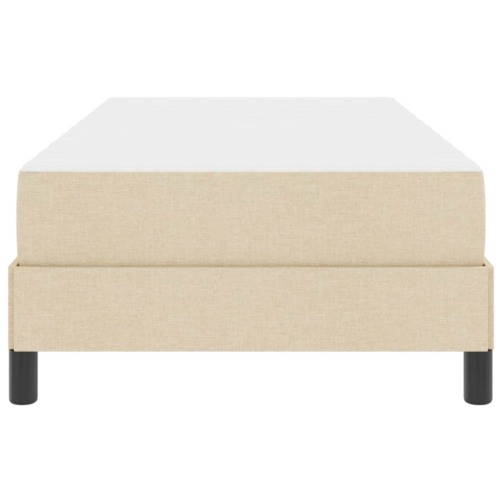 Box spring seng med madras Creme 90 x 190 cm Stof