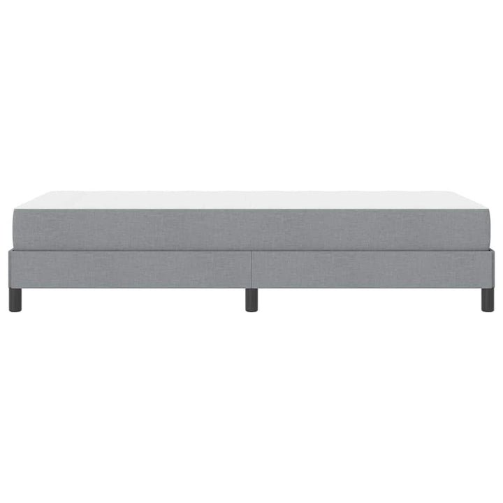 Box spring seng med madras Lysegrå 90 x 200 cm Stof