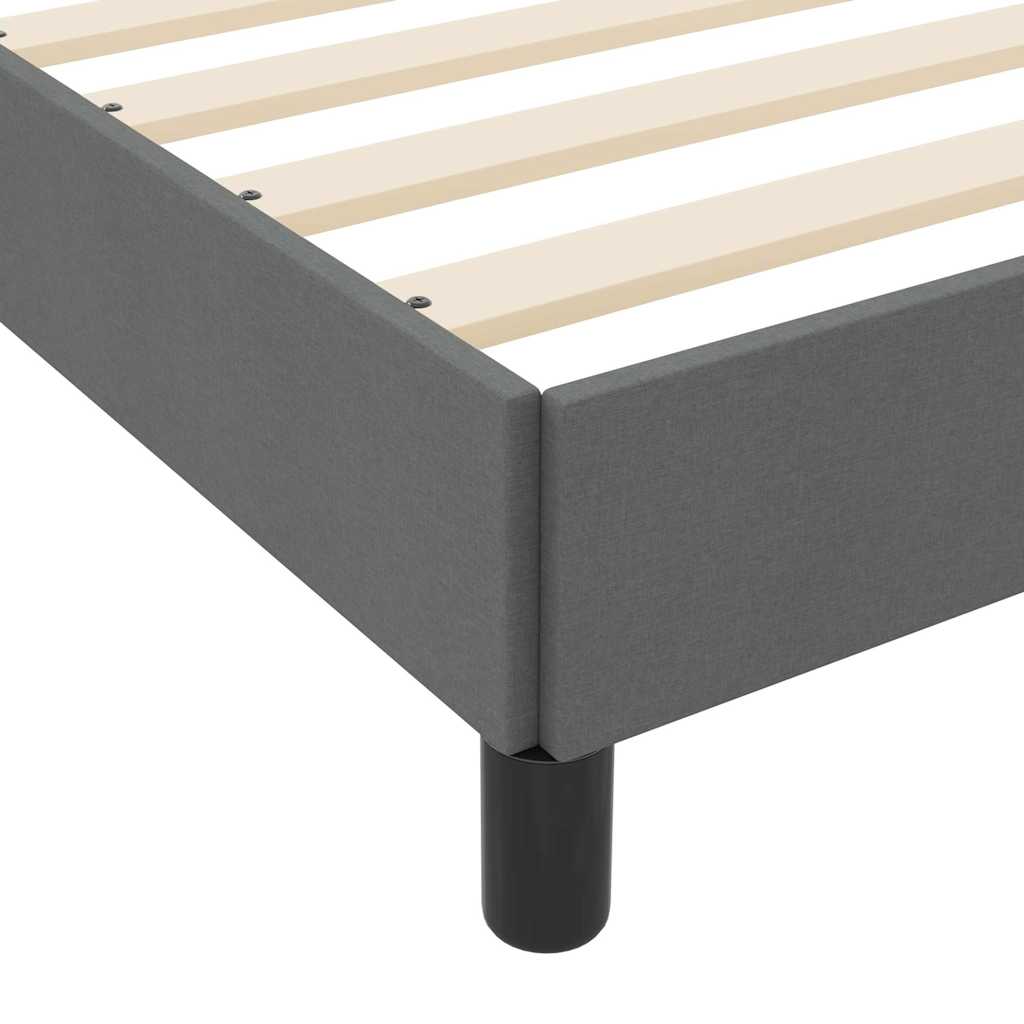 Box spring seng med madras Mørkegrå 90 x 200 cm Stof