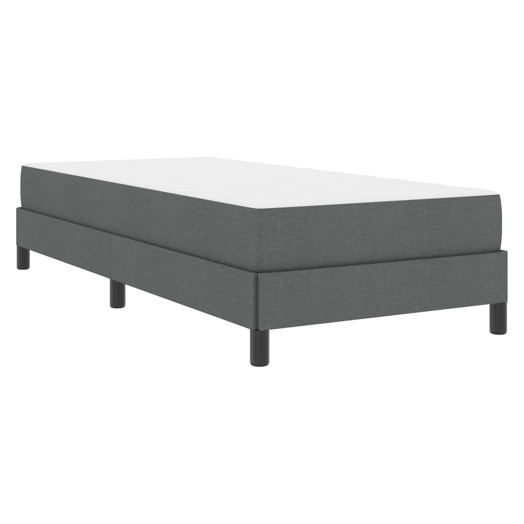 Box spring seng med madras Mørkegrå 90 x 200 cm Stof