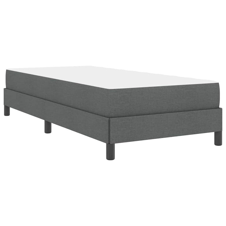 Box spring seng med madras Mørkegrå 90 x 200 cm Stof