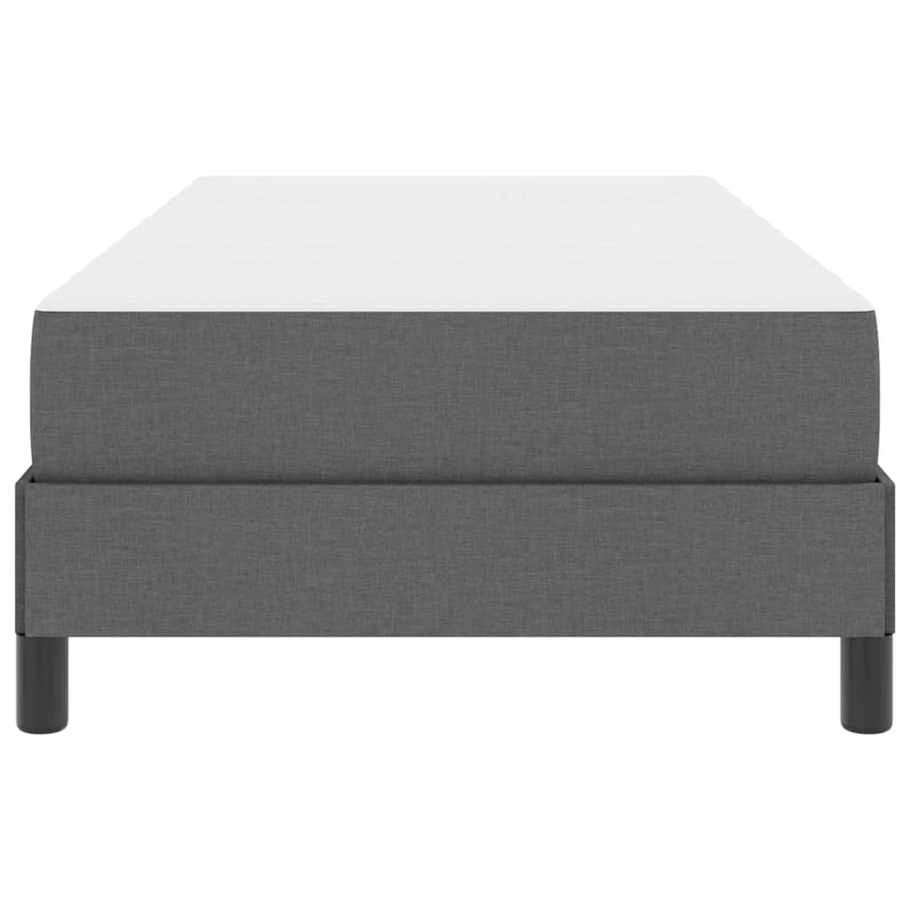 Box spring seng med madras Mørkegrå 90 x 200 cm Stof