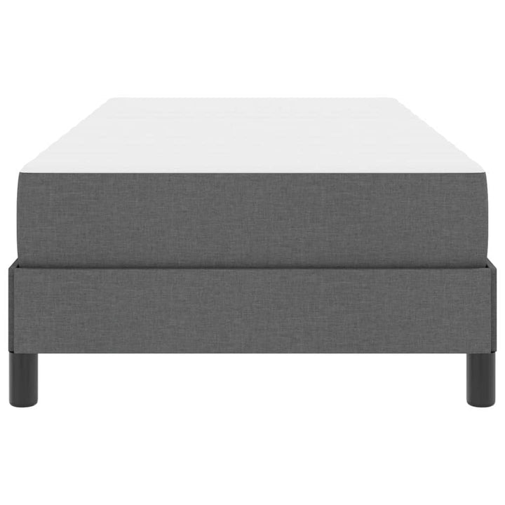 Box spring seng med madras Mørkegrå 90 x 200 cm Stof
