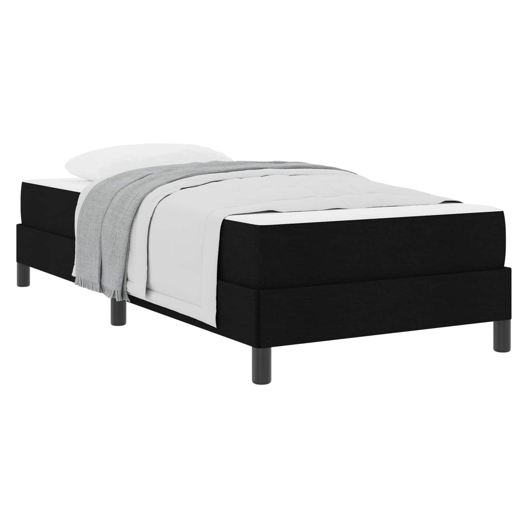 Box spring seng med madras Sort 90 x 200 cm Stof