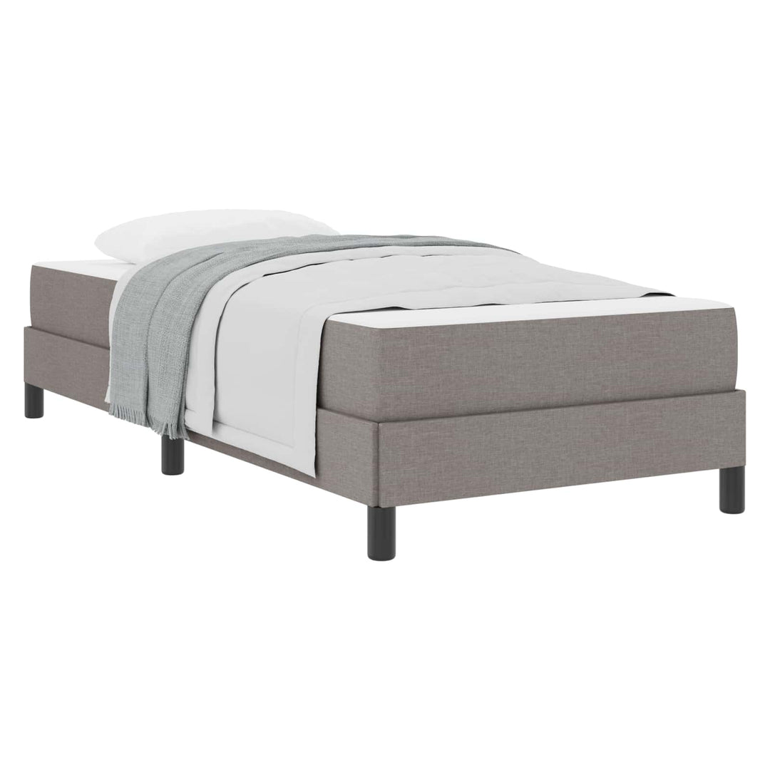 Box spring seng med madras Gråbrun 90 x 200 cm Stof