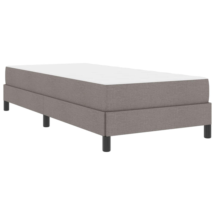 Box spring seng med madras Gråbrun 90 x 200 cm Stof