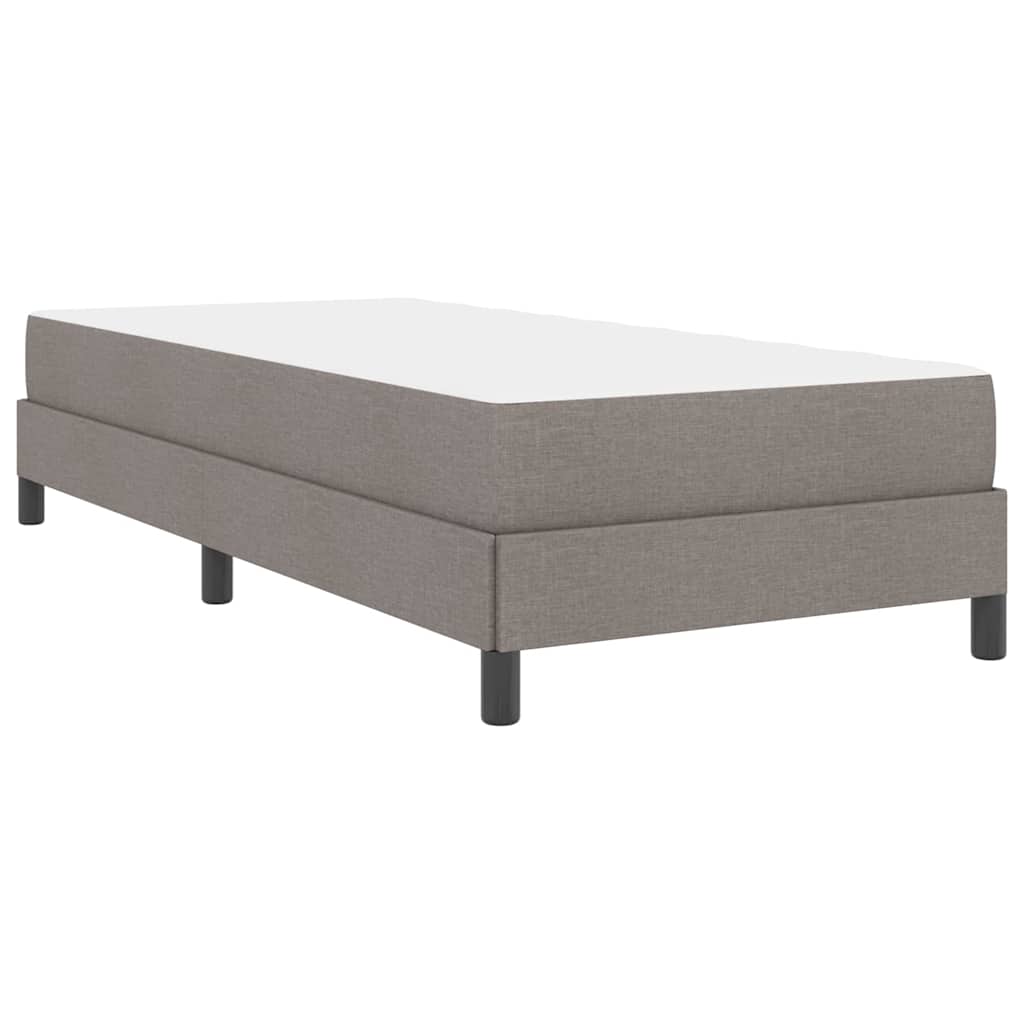 Box spring seng med madras Gråbrun 90 x 200 cm Stof
