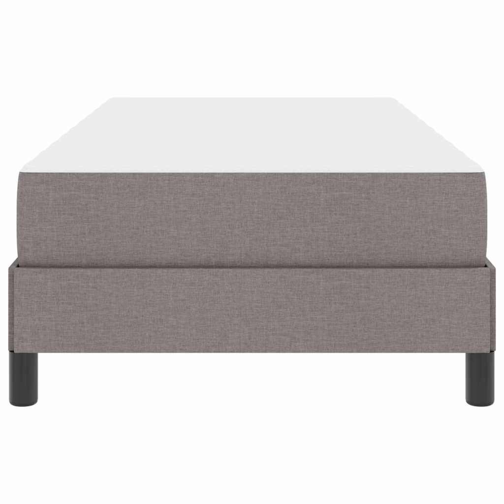 Box spring seng med madras Gråbrun 90 x 200 cm Stof