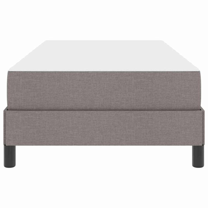 Box spring seng med madras Gråbrun 90 x 200 cm Stof