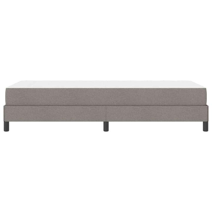 Box spring seng med madras Gråbrun 90 x 200 cm Stof