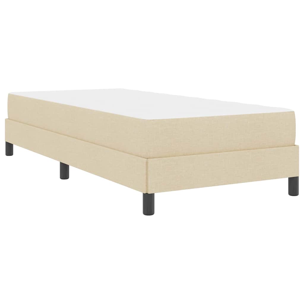 Box spring seng med madras Creme 90 x 200 cm Stof
