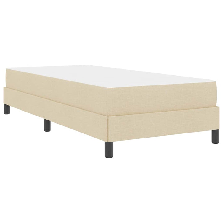 Box spring seng med madras Creme 90 x 200 cm Stof