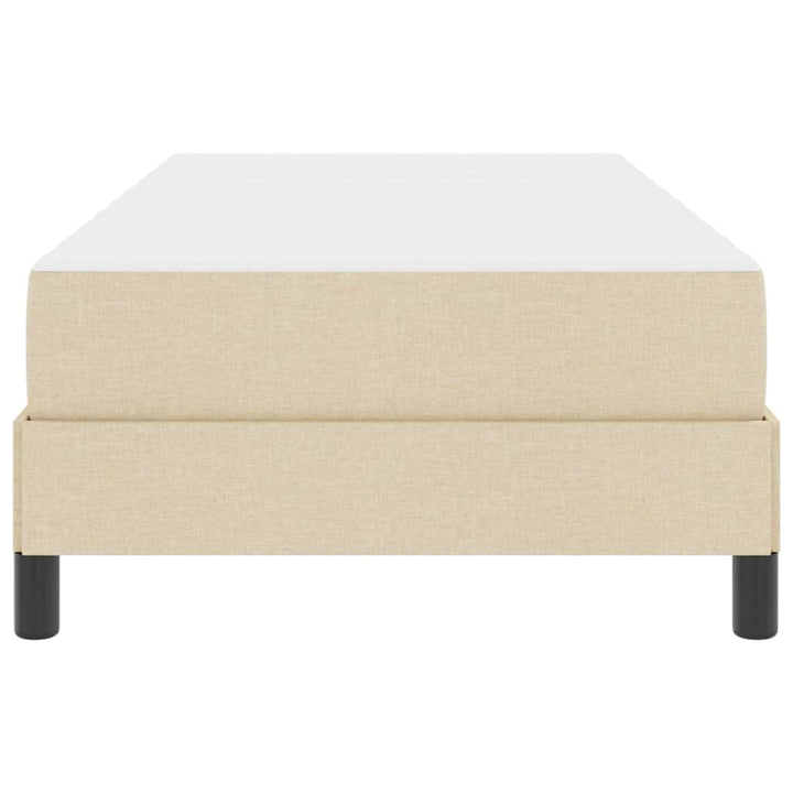 Box spring seng med madras Creme 90 x 200 cm Stof
