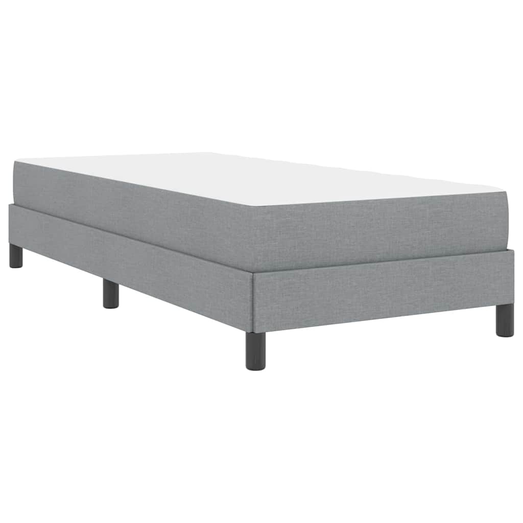 Box spring seng med madras Lysegrå 100 x 200 cm Stof