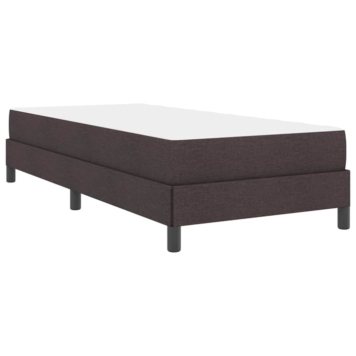 Box spring seng med madras Mørk Brun 100 x 200 cm Stof