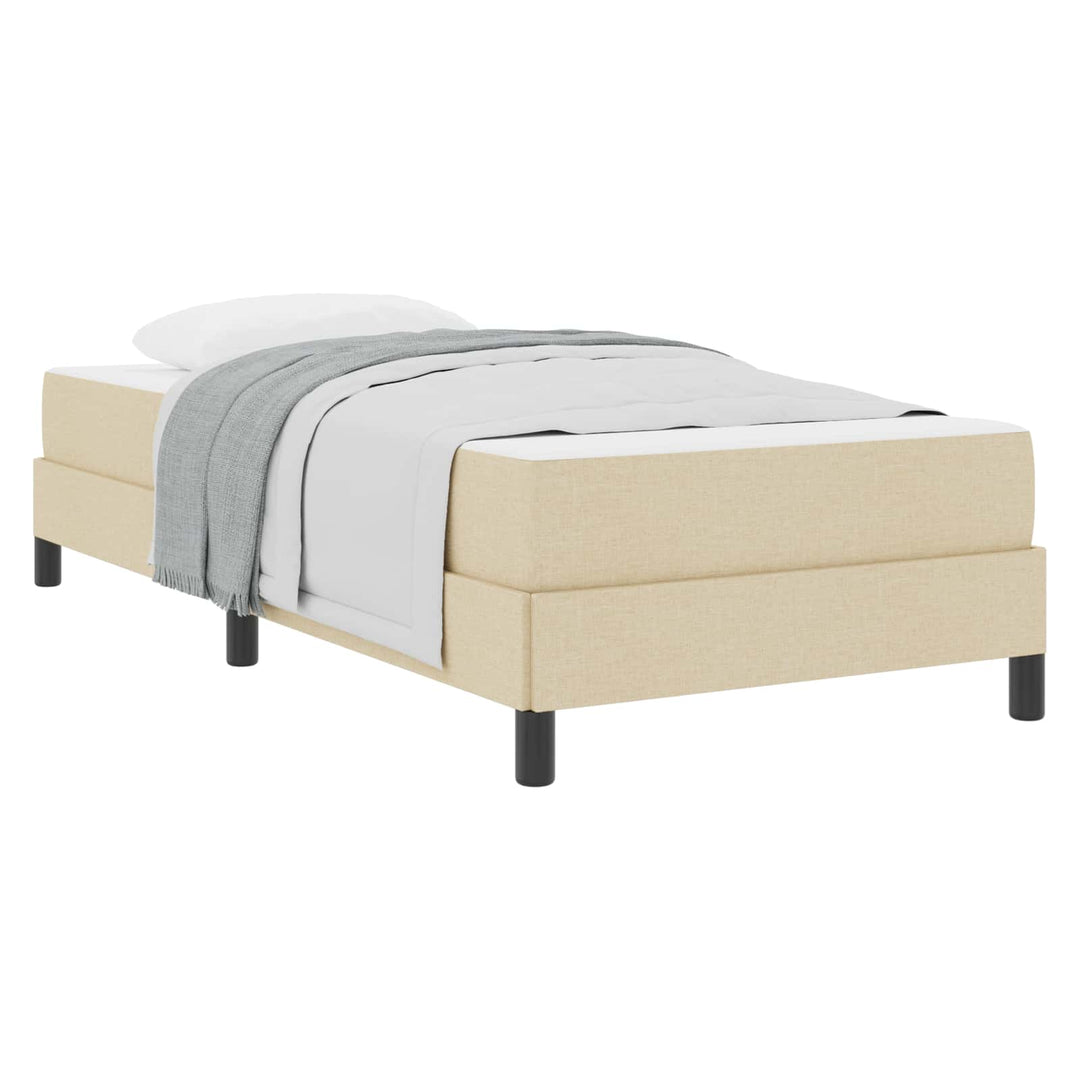 Box spring seng med madras Creme 100 x 200 cm Stof