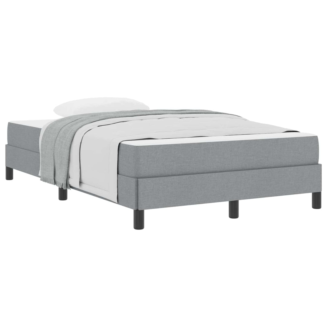 Box spring seng med madras Lysegrå 120 x 190 cm Stof
