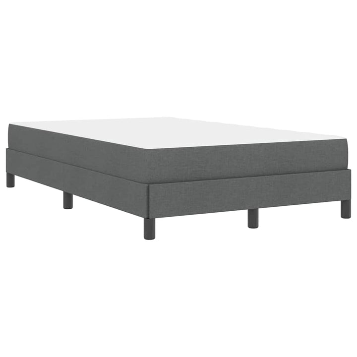 Box spring seng med madras Mørkegrå 120 x 190 cm Stof