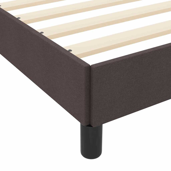Box spring seng med madras Mørk Brun 120 x 190 cm Stof
