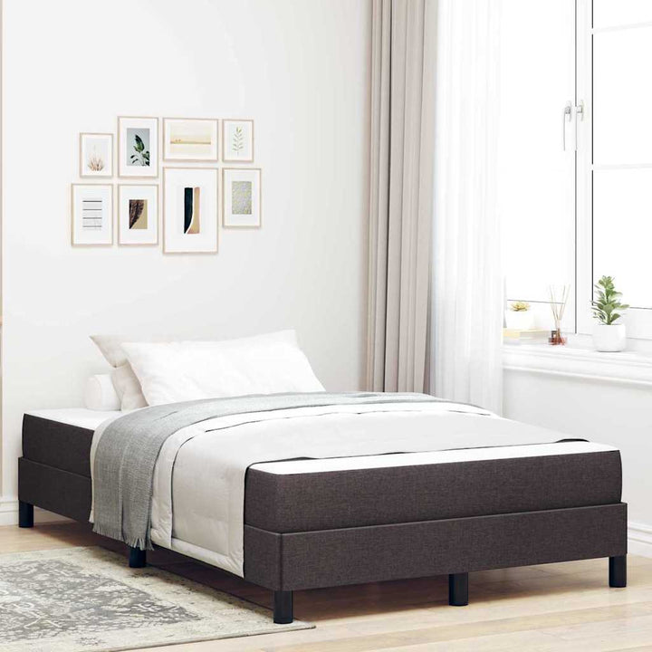 Box spring seng med madras Mørk Brun 120 x 190 cm Stof