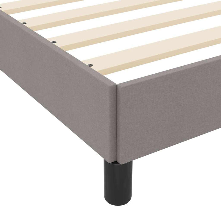 Box spring seng med madras Gråbrun 120 x 190 cm Stof