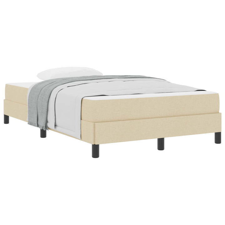 Box spring seng med madras Creme 120 x 190 cm Stof