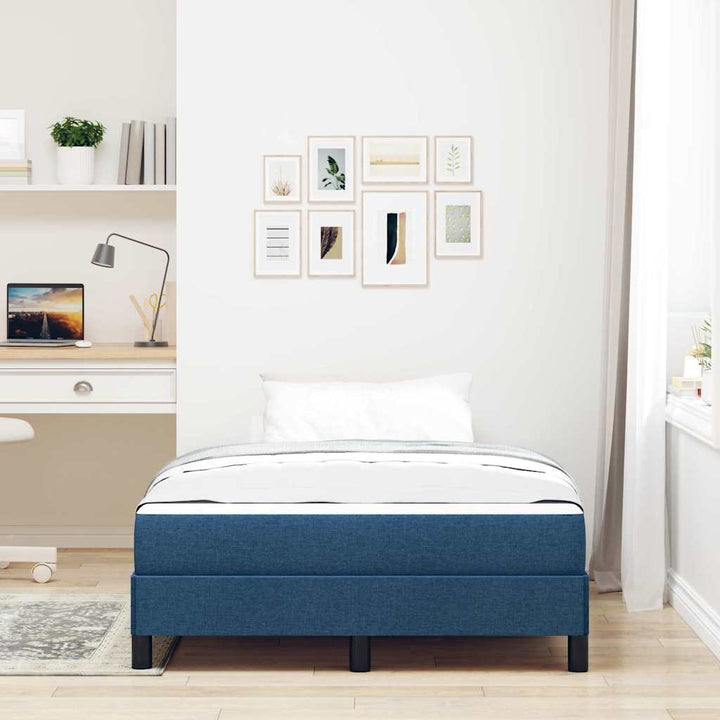 Box spring seng med madras Blå 120 x 190 cm Stof