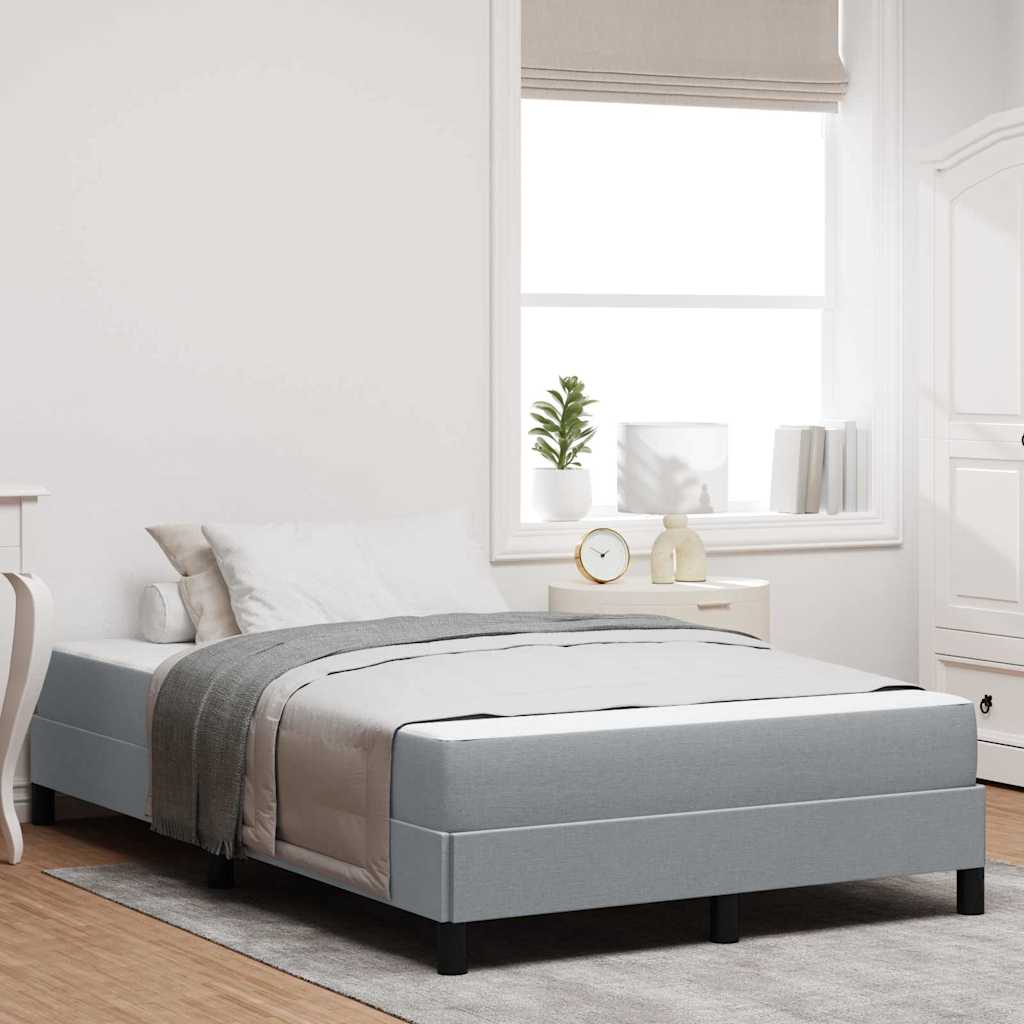 Box spring seng med madras Lysegrå 120 x 200 cm Stof