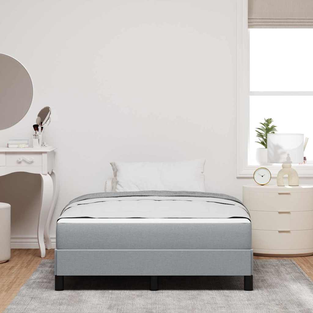 Box spring seng med madras Lysegrå 120 x 200 cm Stof