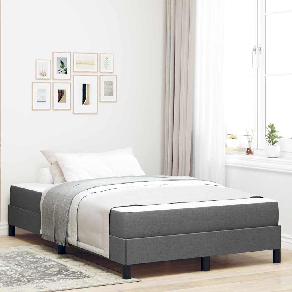 Box spring seng Mørkegrå 120 x 200 cm Stof