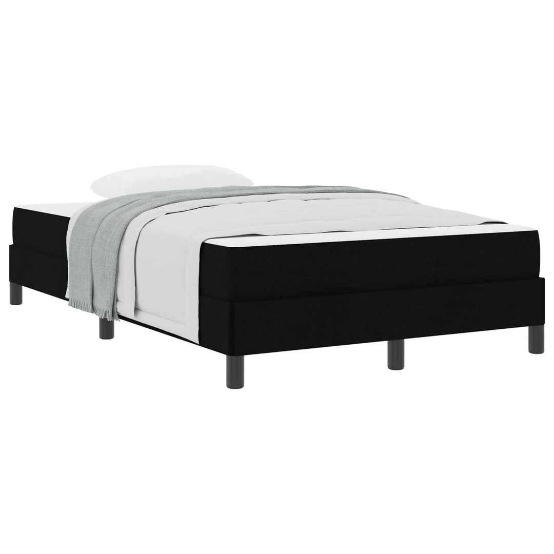 Box spring seng med madras Sort 120 x 200 cm Stof