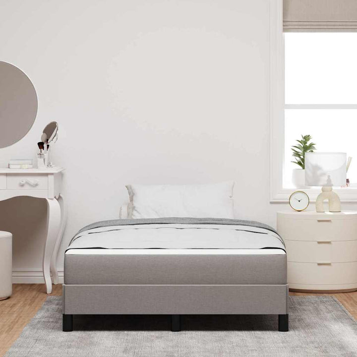 Box spring seng med madras Gråbrun 120 x 200 cm Stof