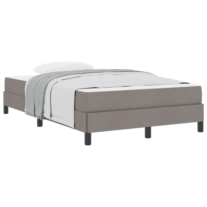 Box spring seng med madras Gråbrun 120 x 200 cm Stof