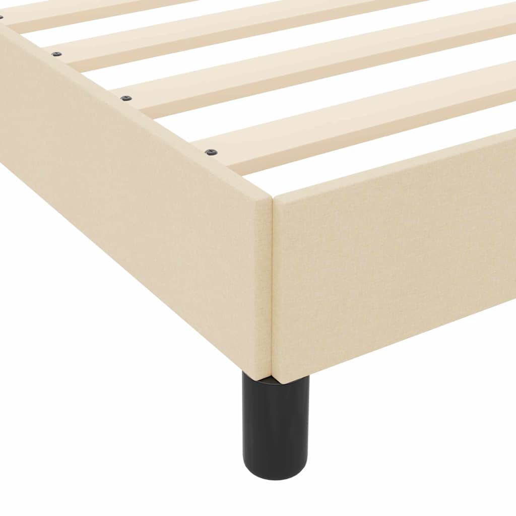 Box spring seng med madras Creme 120 x 200 cm Stof