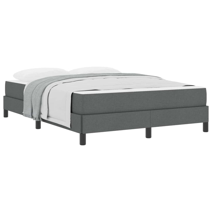 Box spring seng med madras Mørkegrå 140 x 190 cm Stof