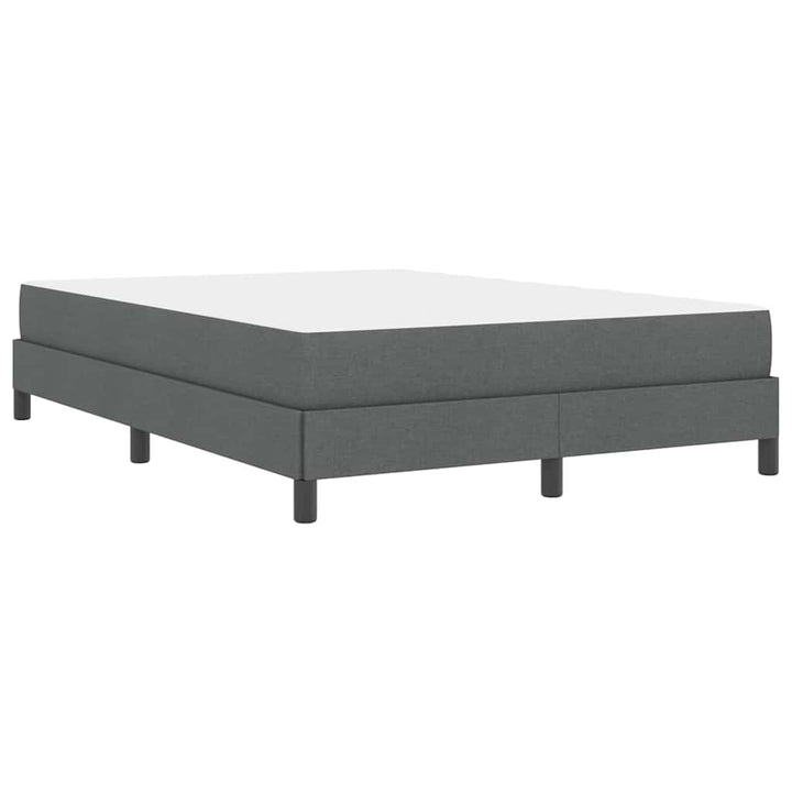 Box spring seng med madras Mørkegrå 140 x 190 cm Stof