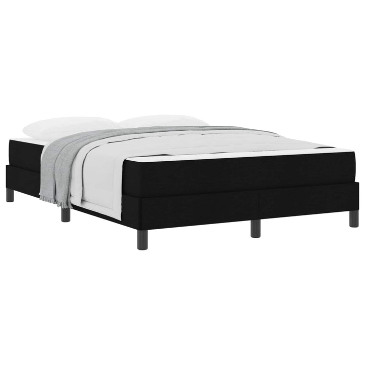 Box spring seng med madras Sort 140 x 190 cm Stof