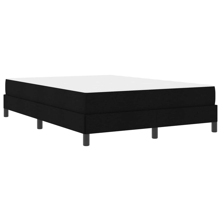 Box spring seng med madras Sort 140 x 190 cm Stof