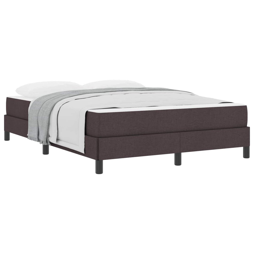 Box spring seng med madras Mørk Brun 140 x 190 cm Stof