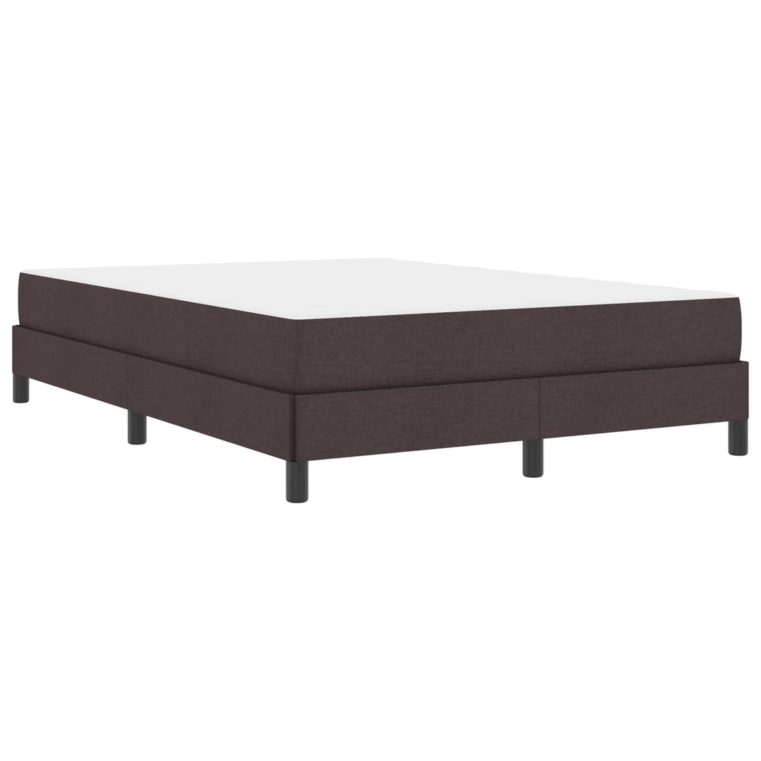 Box spring seng med madras Mørk Brun 140 x 190 cm Stof