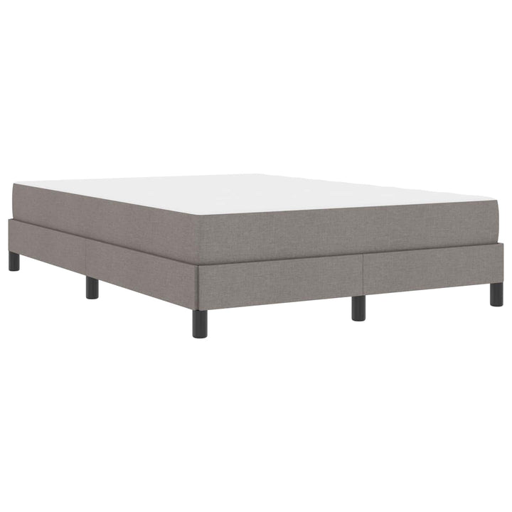Box spring seng med madras Gråbrun 140 x 190 cm Stof