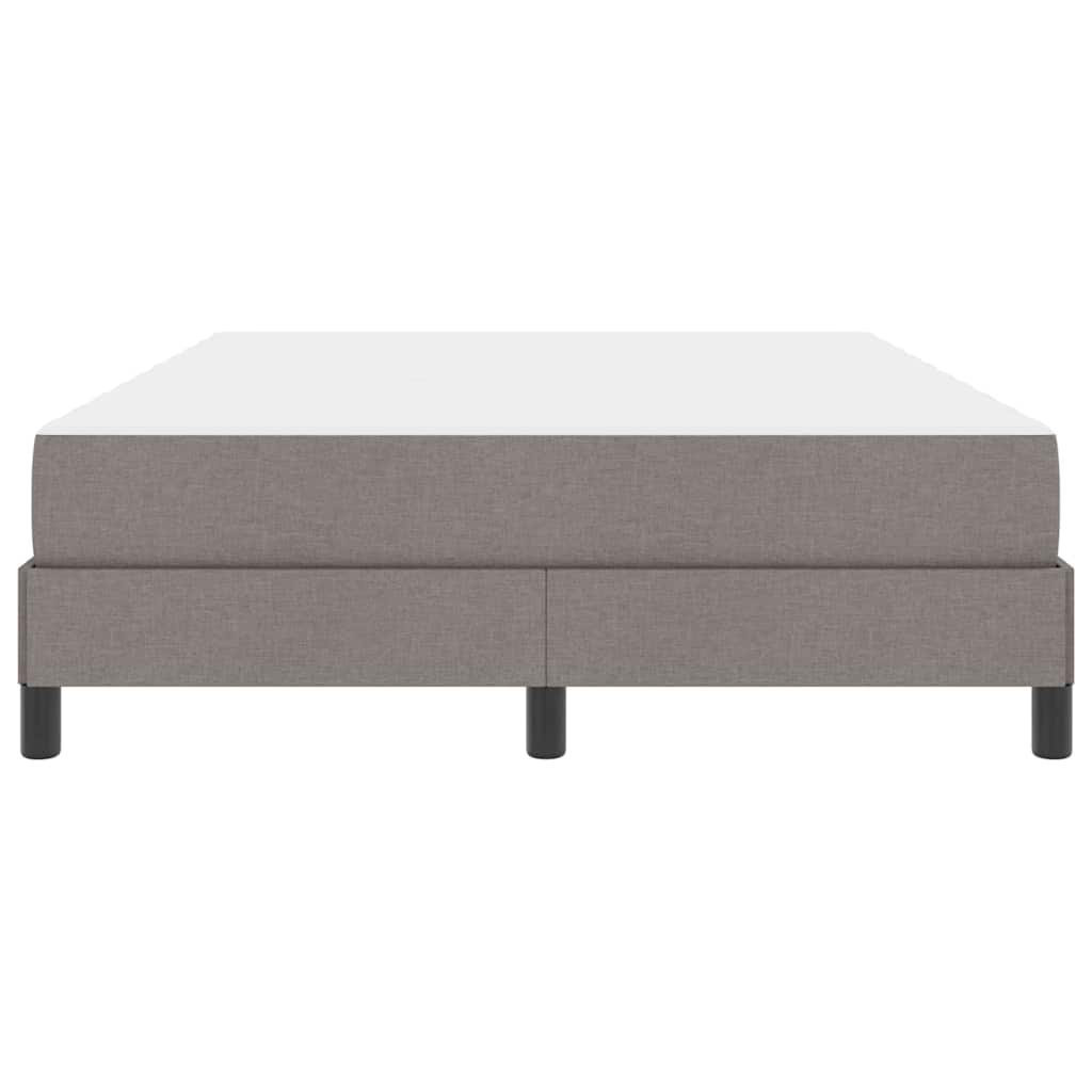 Box spring seng med madras Gråbrun 140 x 190 cm Stof