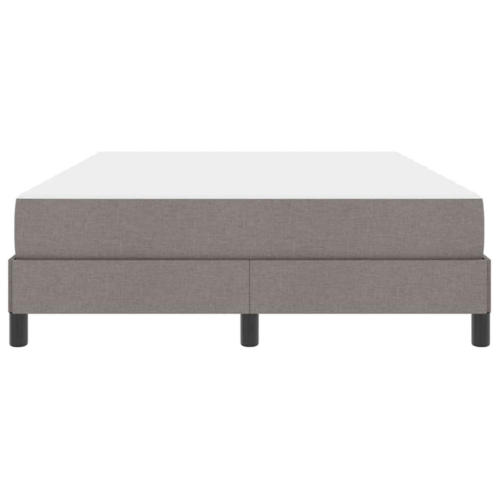 Box spring seng med madras Gråbrun 140 x 190 cm Stof