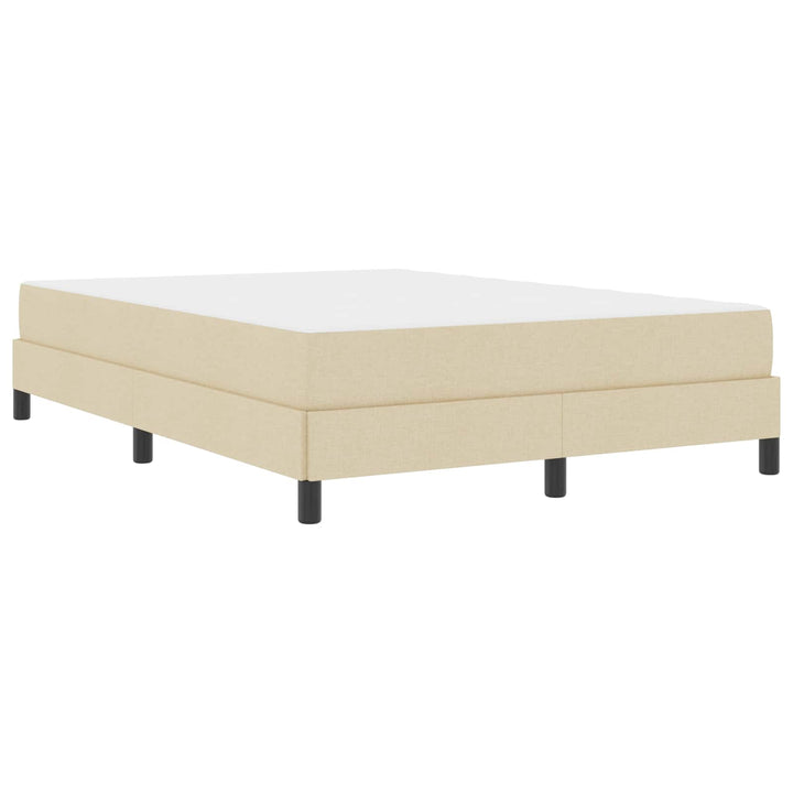 Box spring seng med madras Creme 140 x 190 cm Stof