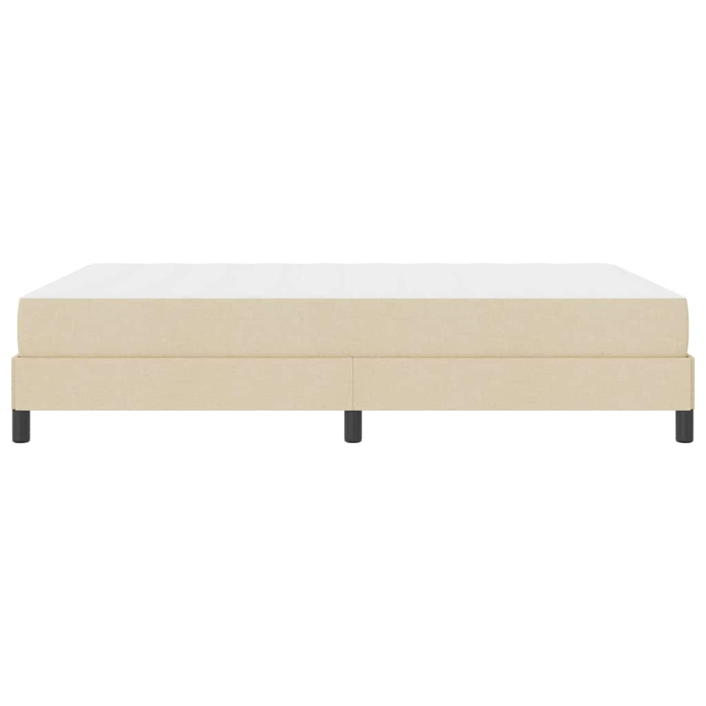 Box spring seng med madras Creme 140 x 190 cm Stof