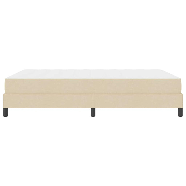 Box spring seng med madras Creme 140 x 190 cm Stof