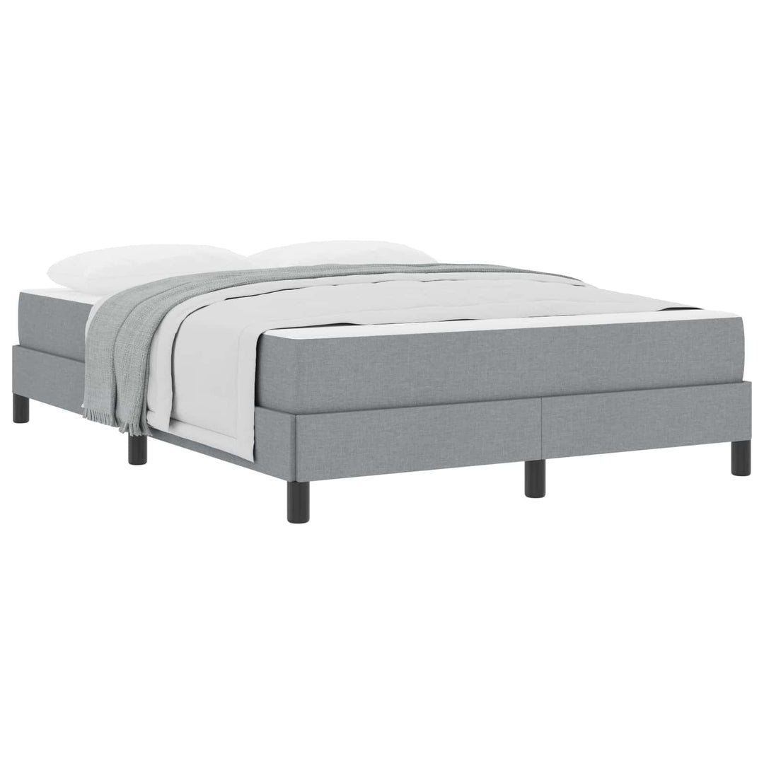 Box spring seng med madras Lysegrå 140 x 200 cm Stof