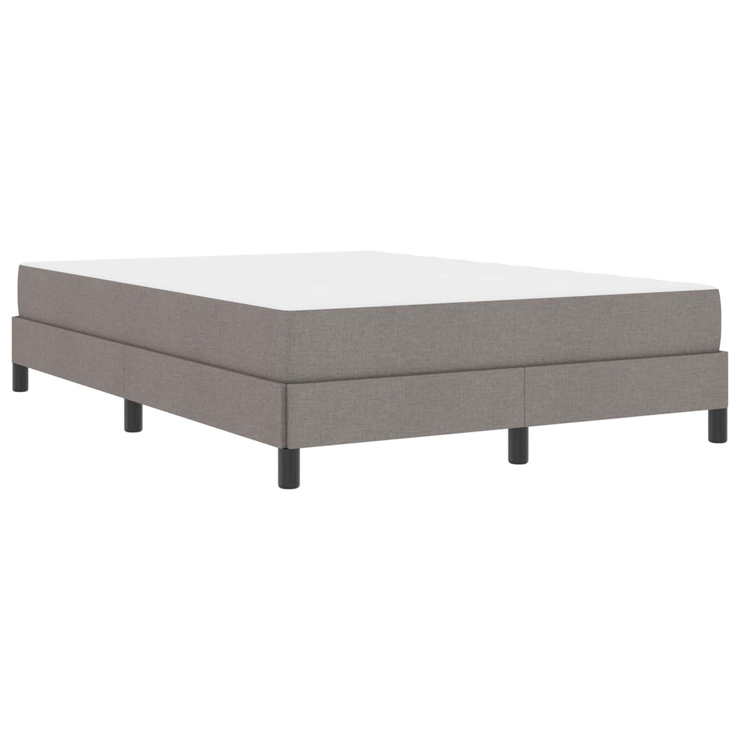 Box spring seng med madras Gråbrun 140 x 200 cm Stof