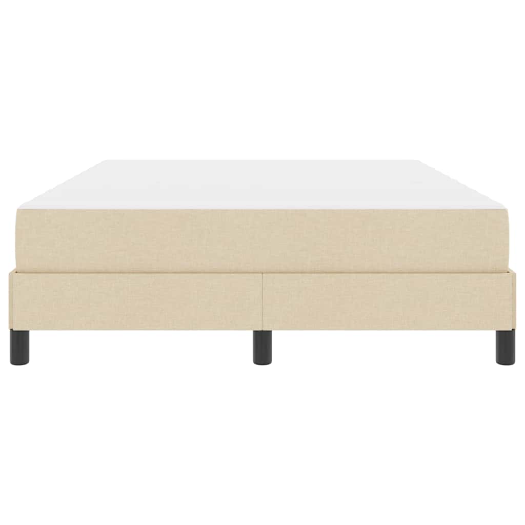 Box spring seng med madras Creme 140 x 200 cm Stof