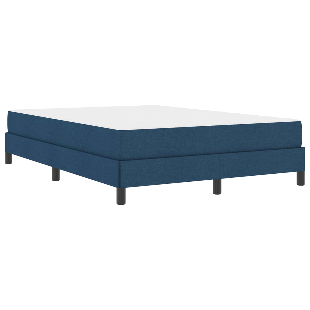 Box spring seng med madras Blå 140 x 200 cm Stof